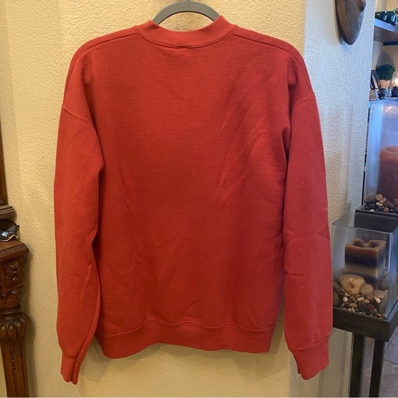 Vintage FRUIT OF THE LOOM Rust Orange Grand Canyon Graphic Sweatshirt Size Large - Picture 4 of 6